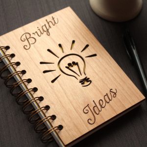 Executive Wooden & Leather Notebook