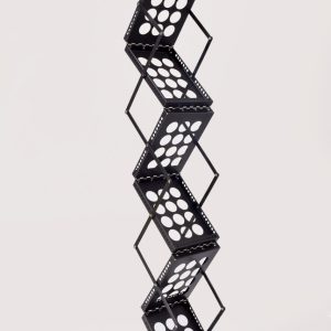 A4 foldable black brochure stand