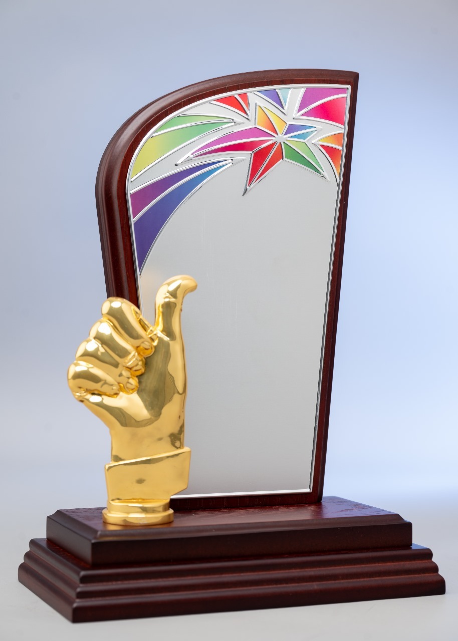 Golden Thumbs Up Trophy