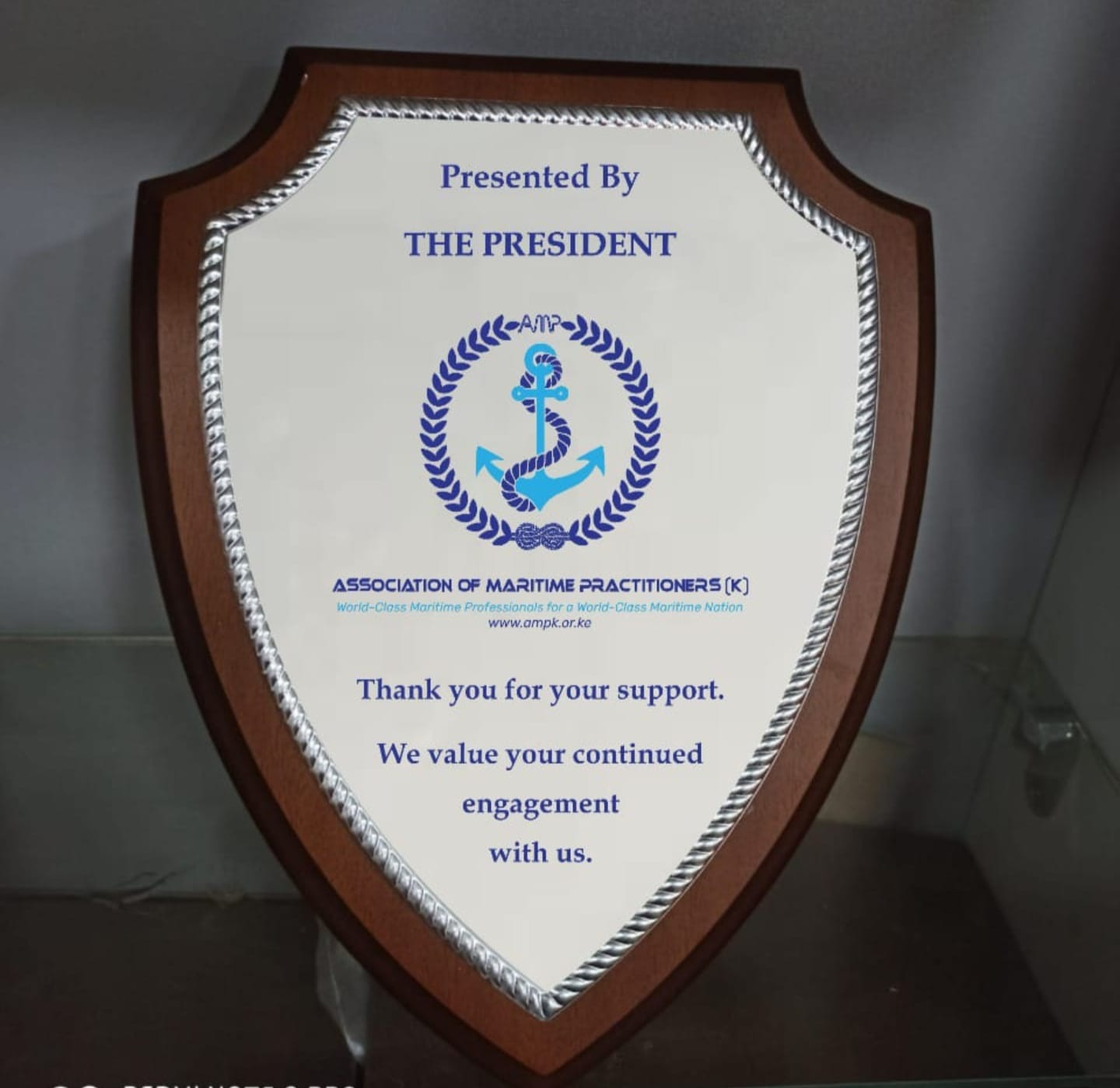 Wooden Shield Award Plaque