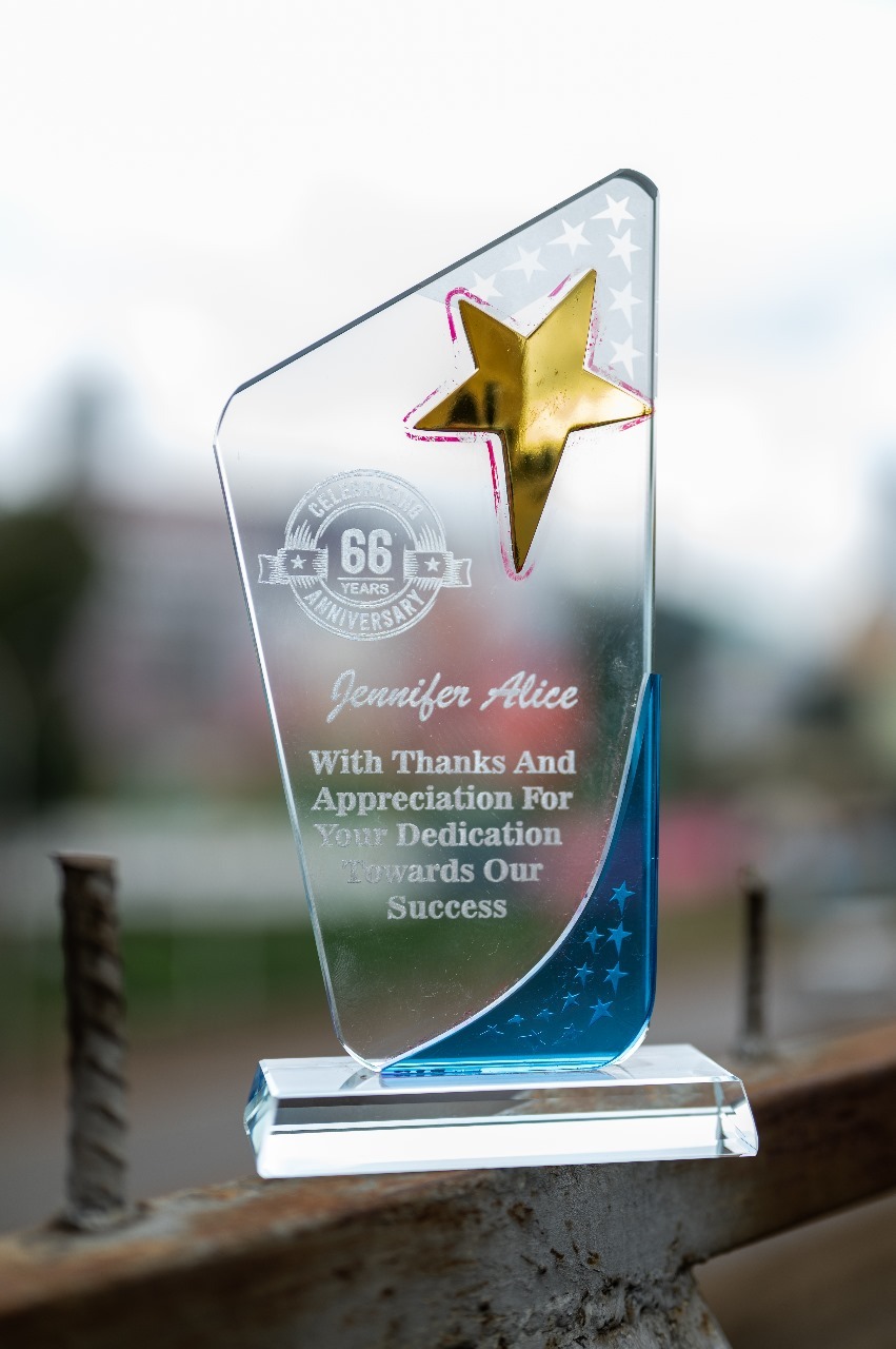 Glass Star Award Trophy