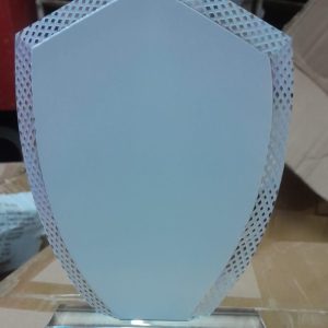 Elegant Glass Shield Award Trophy – Premium 13×18 cm Corporate Recognition Plaque
