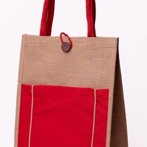 A4 Front Pocket Jute Bag