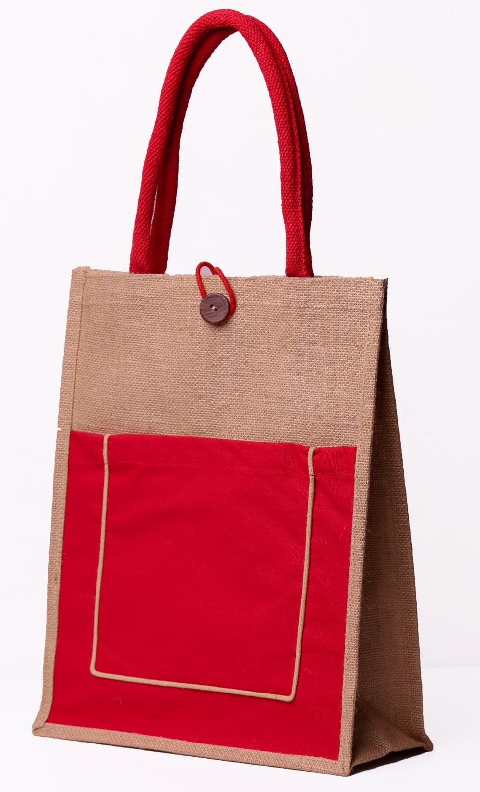A4 Front Pocket Jute Bag